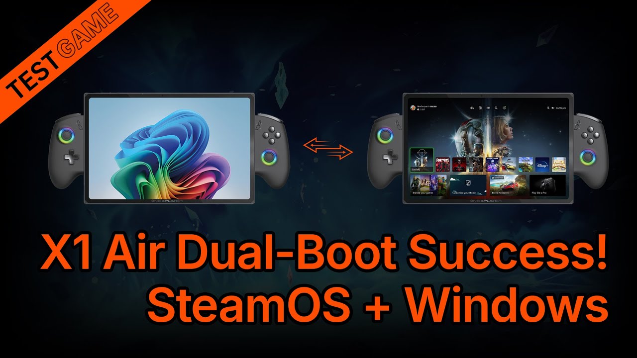 OneXPlayer X1 Air: двойная загрузка прошла успешно! SteamOS + Windows работают без сбоев на Intel...