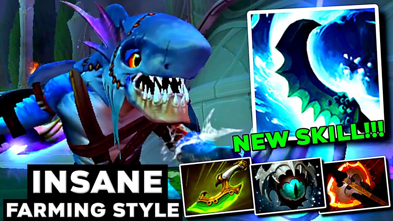 NEW Ability Slark Monster Farming Style Battle Fury Insane 100% REMOVE Enemies - Dota 2