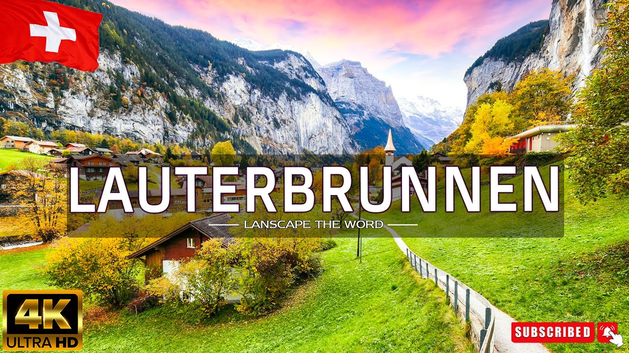 Lauterbrunnen 4K - The Most Beautiful Village in Switzerland, With Calming Music For New Fresh Day