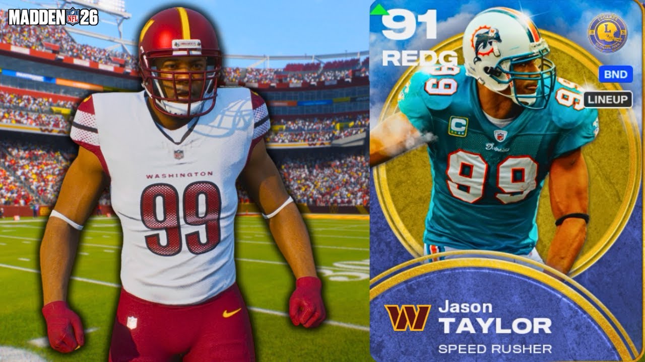 Джейсон Тейлор неудержим в команде командиров в Madden 26!