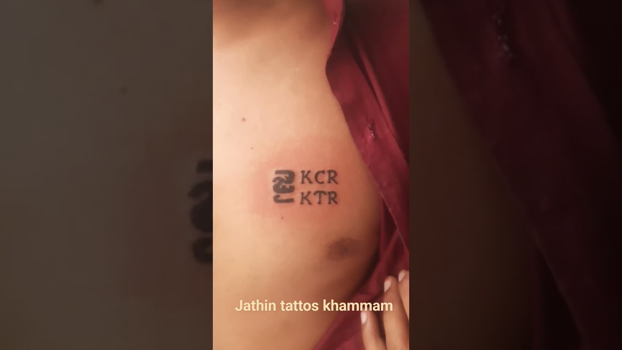 #KTR #KCR Name tatto #telangana #cm kcr