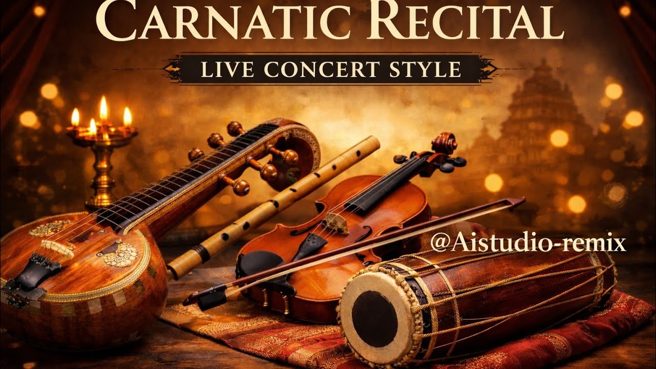 Carnatic Classical Concert | Veena & Flute Instrumental Performance (5 Min Live Style)