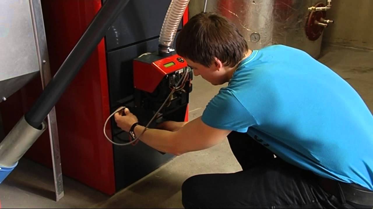 Pelltech pellet burner installation
