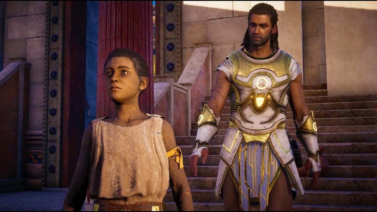 AC Odyssey Alexios saves Phoibe from The Cyclops