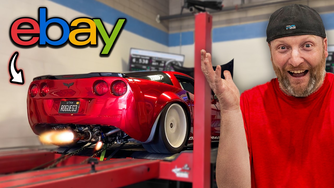 Мой Corvette Twin-Turbo с eBay на диностенде! (Невероятная мощь!!)