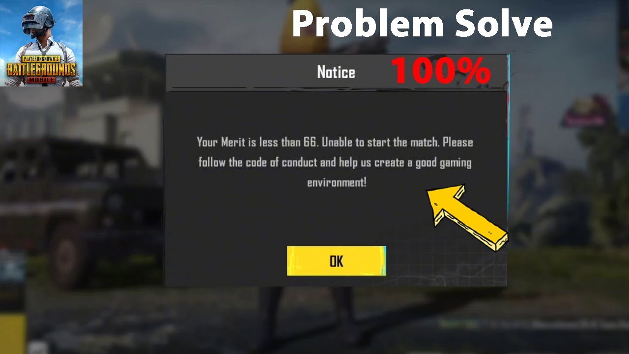 Your merit is less Unable to start the match Pubg Mobile | How to Increase Merit In Pubg Mobile
