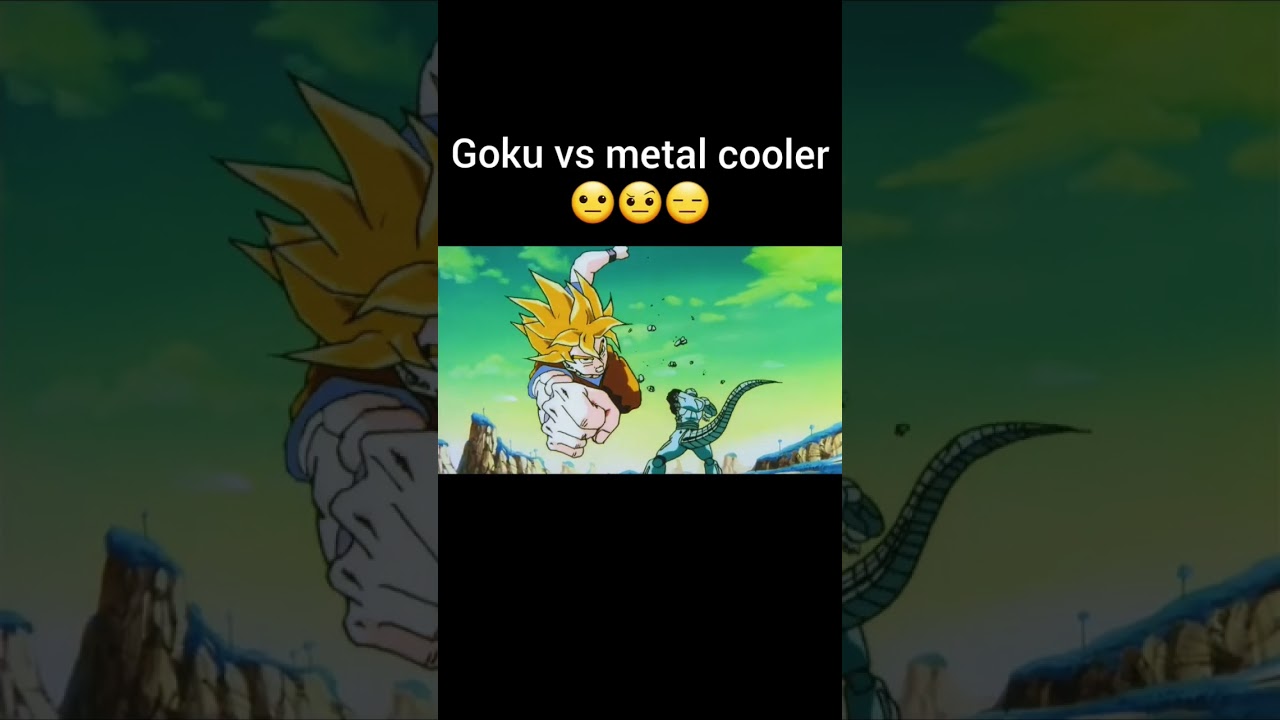 krilin vs robot, goku vs metal cooler, goku y vegeta vs metal cooler