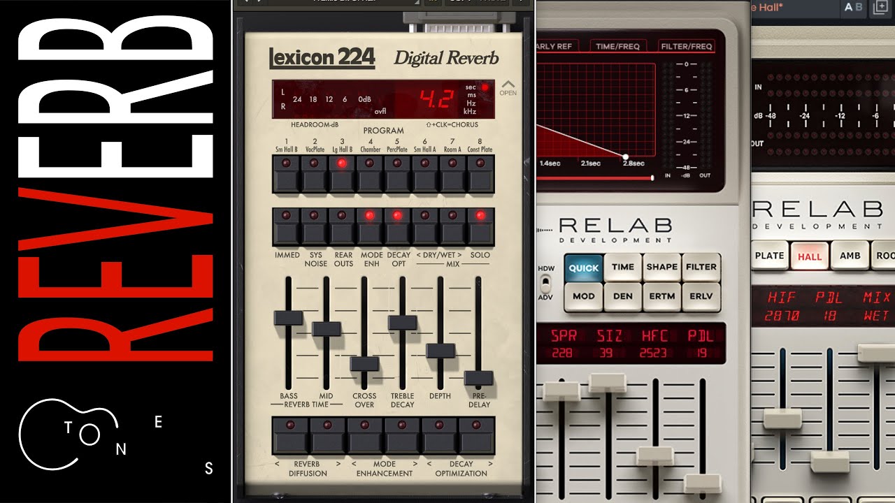 RELAB LX480 vs LX480 Essentials vs UAD Lexicon 224 | Grand Reverb Plugin Test