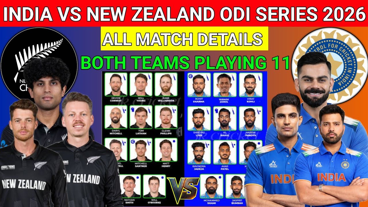 India Vs New Zealand Odi Series 2026 | Both Teams Playing 11 | IND VS NZ Probable Playing XI |
