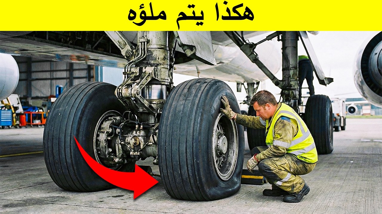 السبب الغريب لعدم استخدام الهواء في إطارات الطائرات