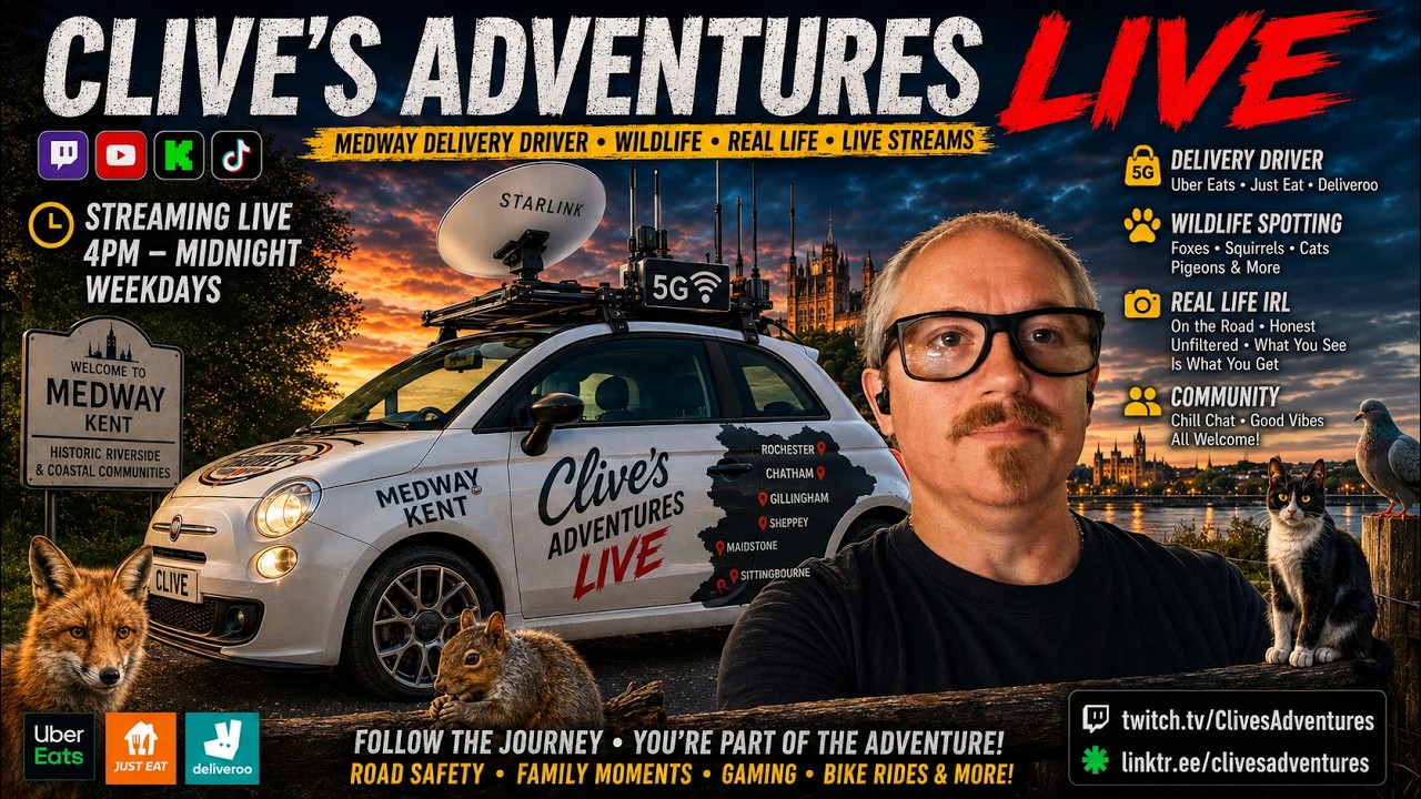 🔴 Cruising Kent on a Wednesday Night 🌃 Uber Eats Driver | Medway LIVE IRL (Wk 39)