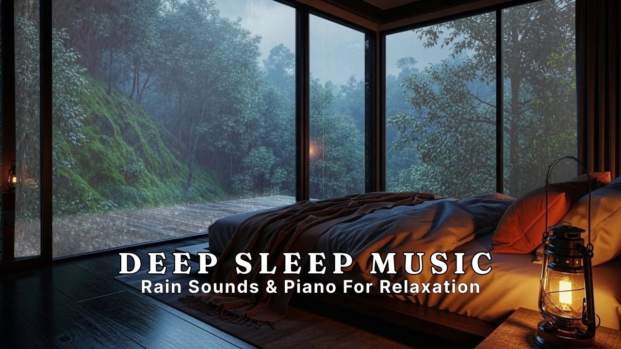 Relaxing Sleep Music + Rain Sounds to Stop Overthinking & Stress Relief, Sleep Music, Calming Music