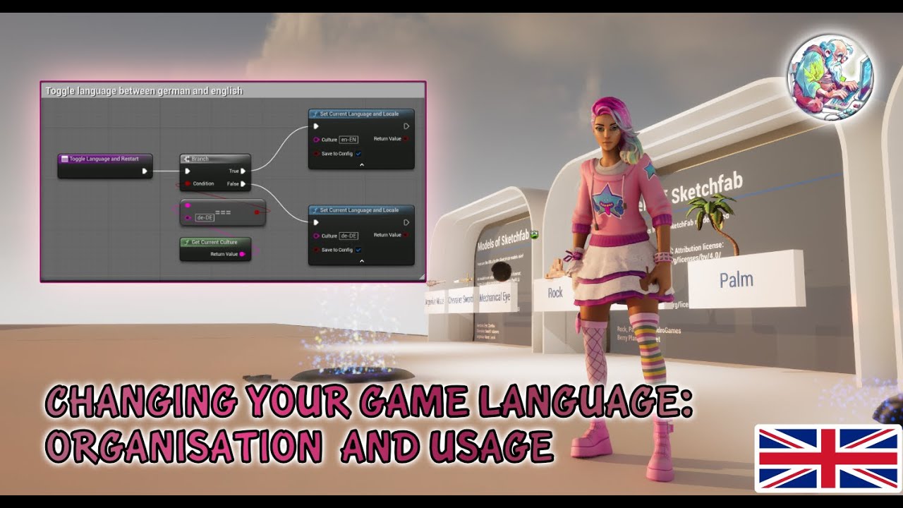 Switching your Lyra plugin game language: Localization Dashboard, Lyra menu options: BP only, no C++
