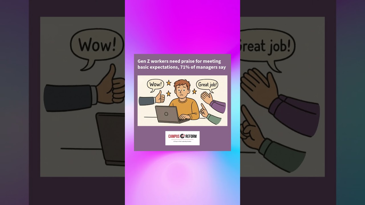 Gen Z workers need praise for meeting basic expectations, 71% of managers say