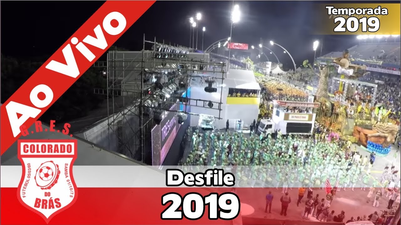 Colorado do Brás 2019 - Bateria no desfile oficial - Apoteose Visita SP - #Aud19