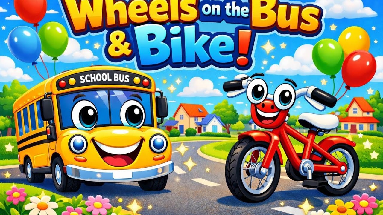 Wheels on the Bus Song for Kids – Fun Preschool Learning, Counting, ABC, Colors, Shapes