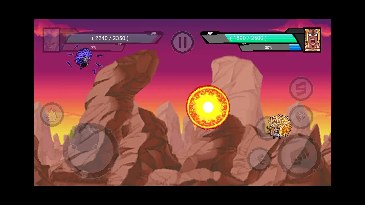 Goku Super Saiyan 20.000 and Goku Infinity Dragon God Duel