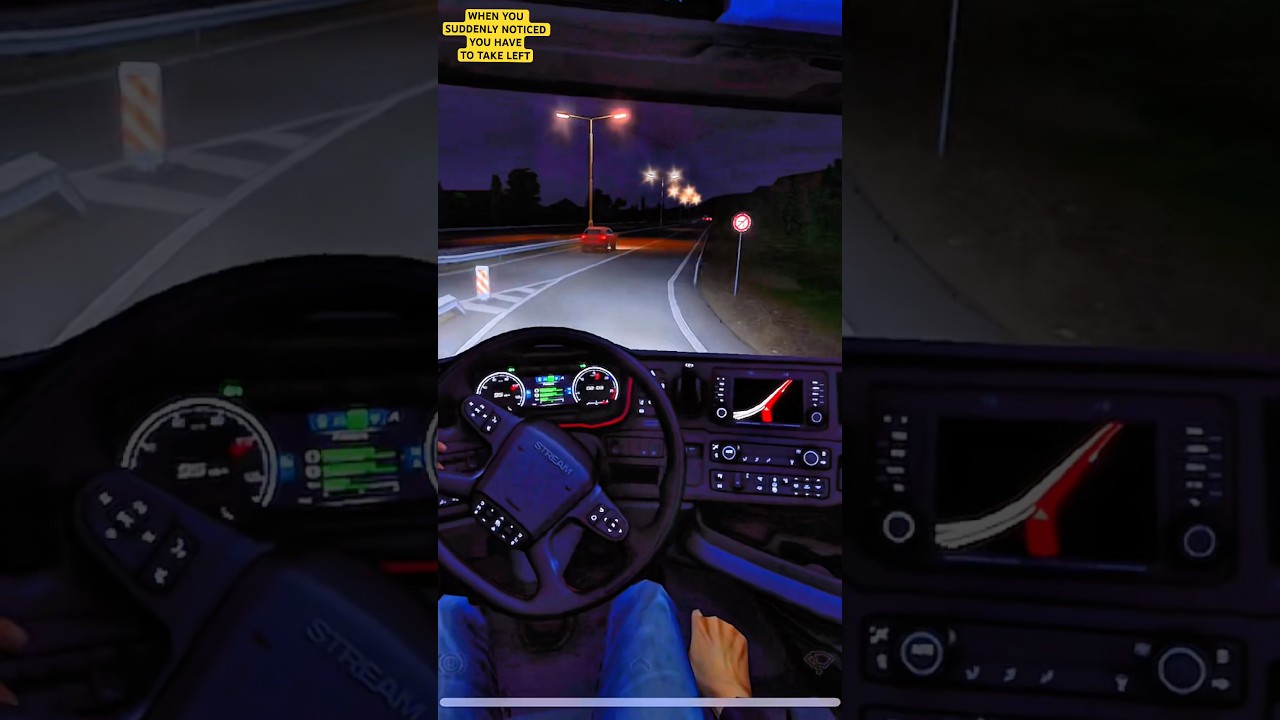 Amazing driving exit road #truckersofeurope3 #update #shorts #shorts