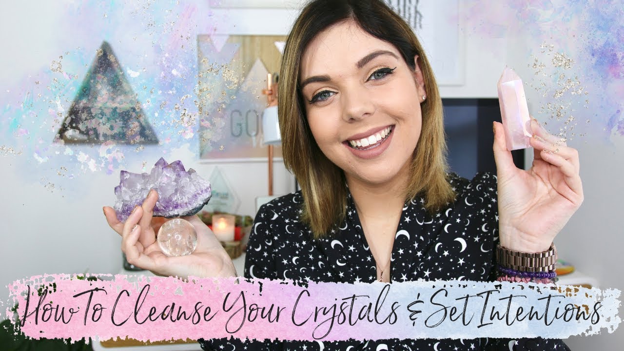 HOW TO CLEANSE YOUR CRYSTALS & SET INTENTIONS | LAW OF ATTRACTION | Emma Mumford