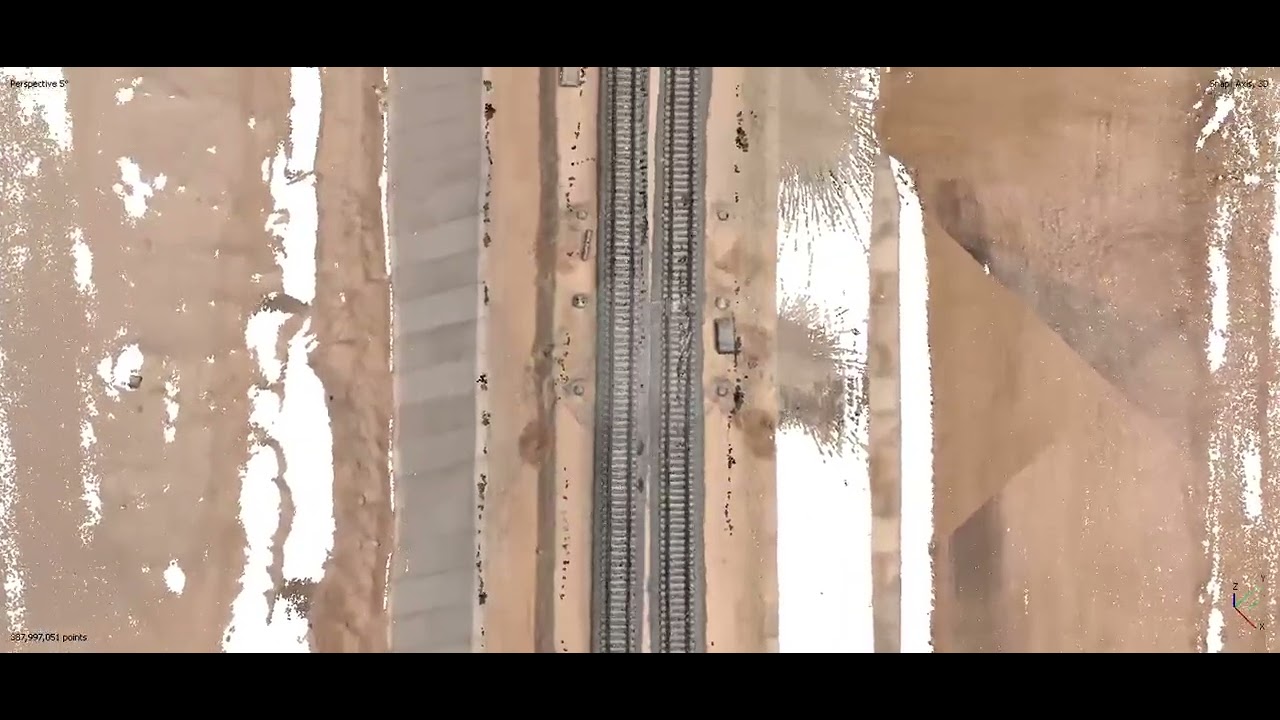 3D laser scanning of a railway