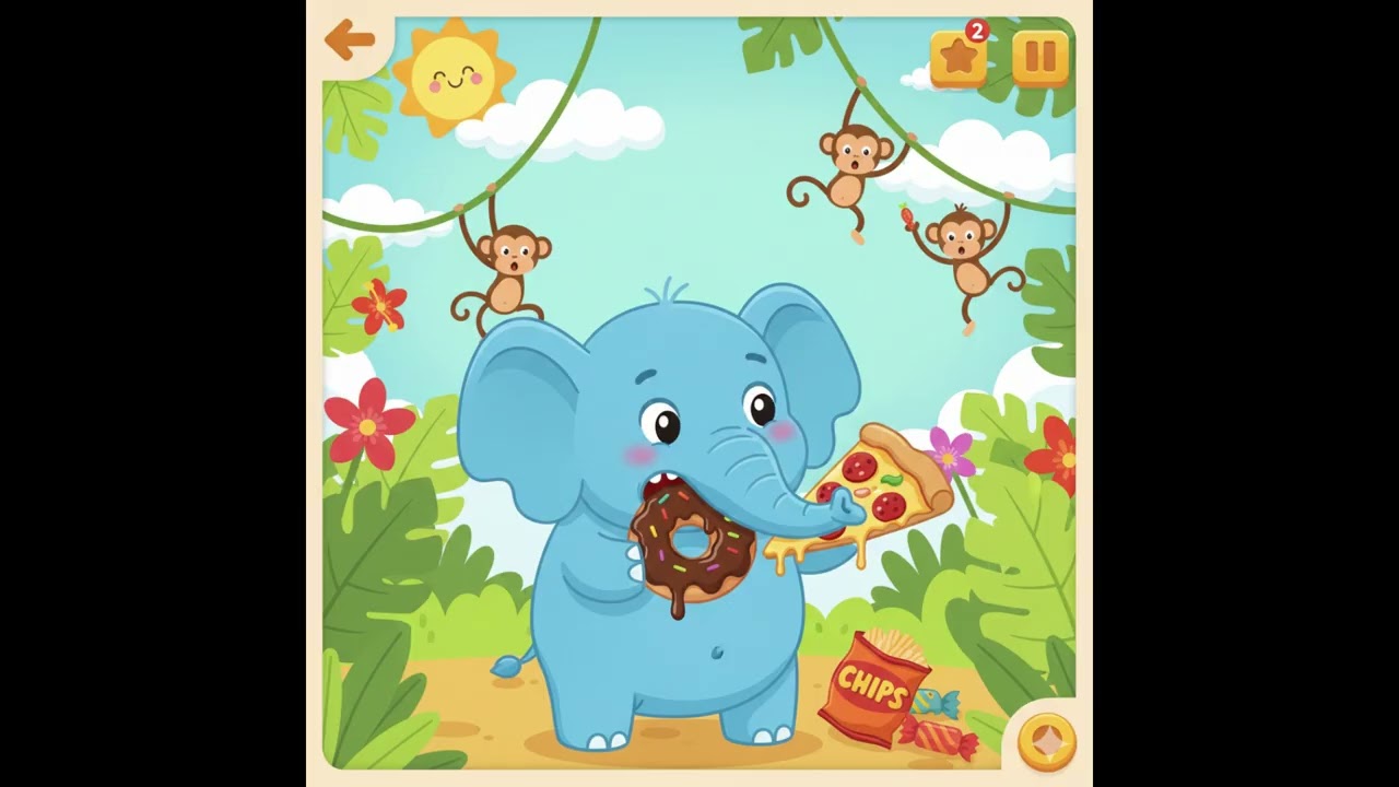 Motu Hathi’s Journey: From Fat to Fit 🍕🍔🍿 ➡️🥕🍎🍉.