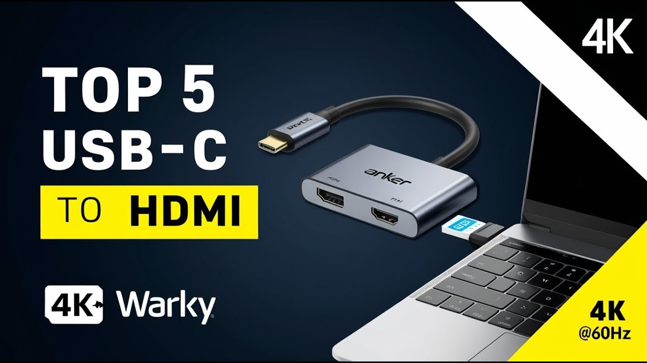Top 5 Best USB-C to HDMI Adapters in 2025 | 4K@60Hz Tested