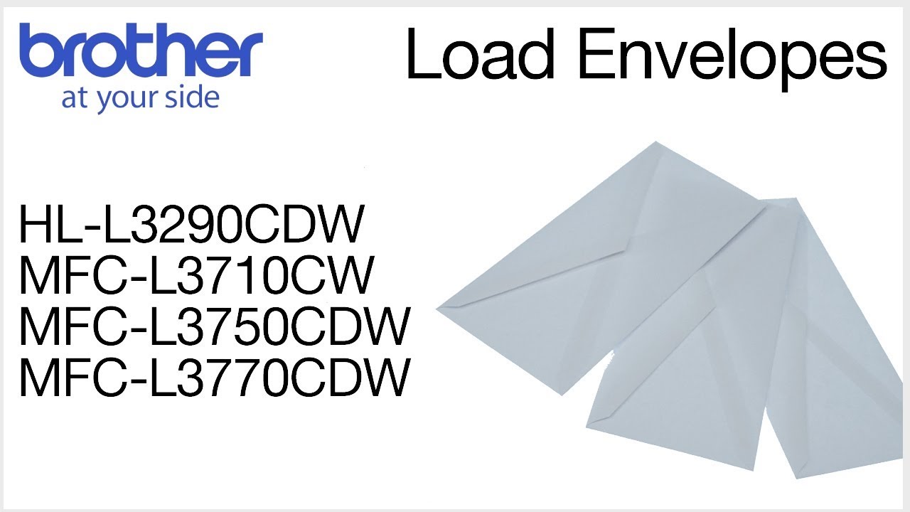 Loading envelopes into the Brother MFCL3770CDW or HLL3290CDW