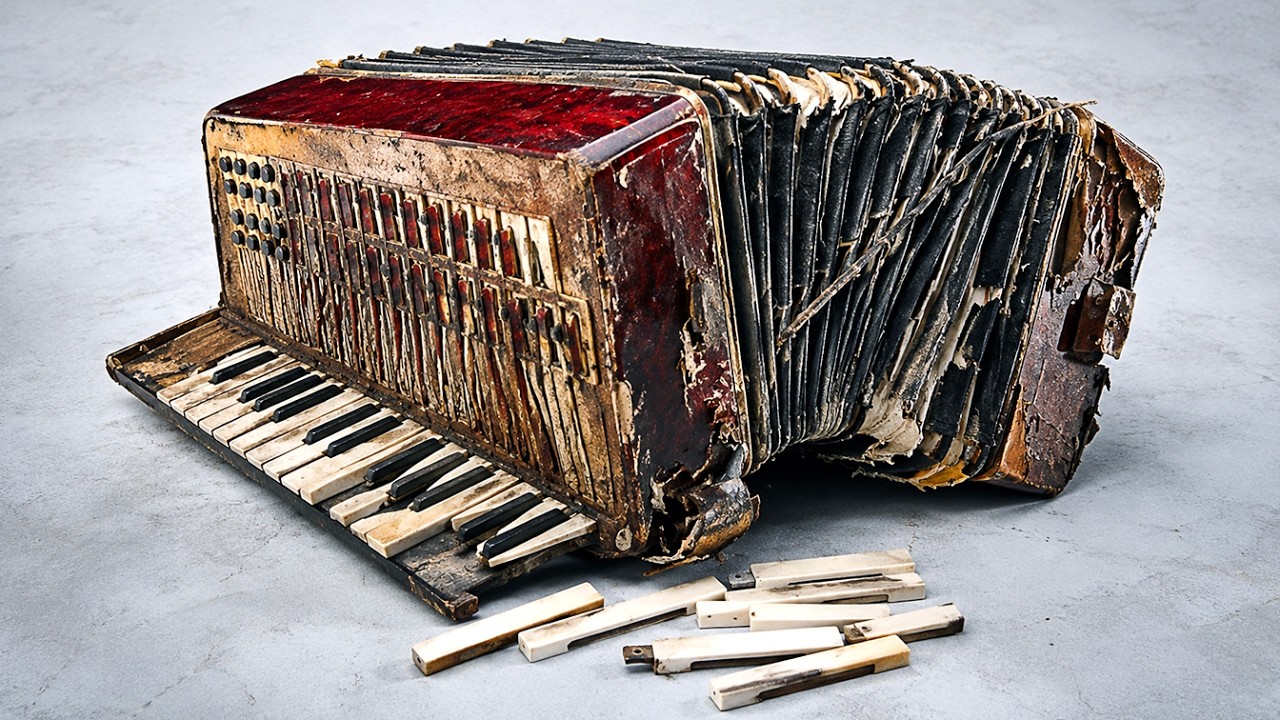 Hohner Imperial III Restoration | Old Accordion Before & After