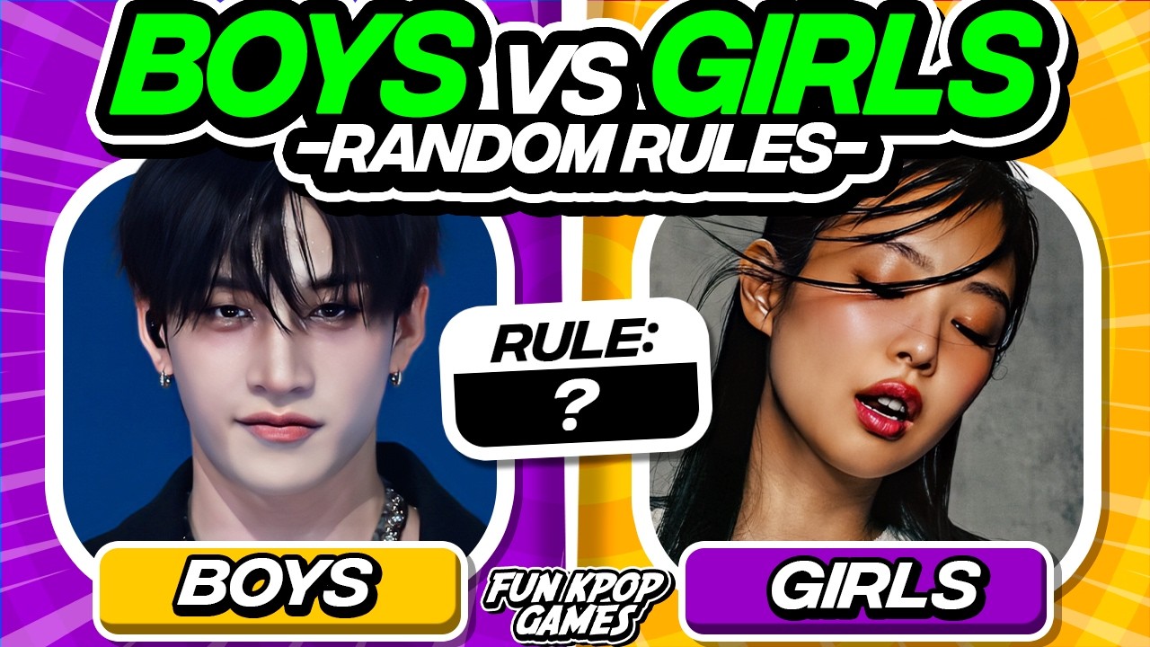 ⭐️BOYS vs GIRLS RANDOM RULES | KPOP QUIZ SAVE ONE DROP ONE KPOP SONG - FUN KPOP GAMES 2025