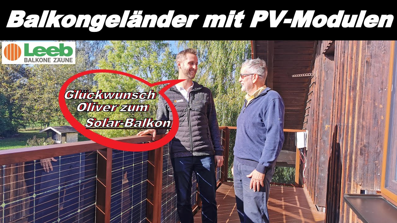 NEU !!! in Balkongeländer integrierte Solarmodule 🌞