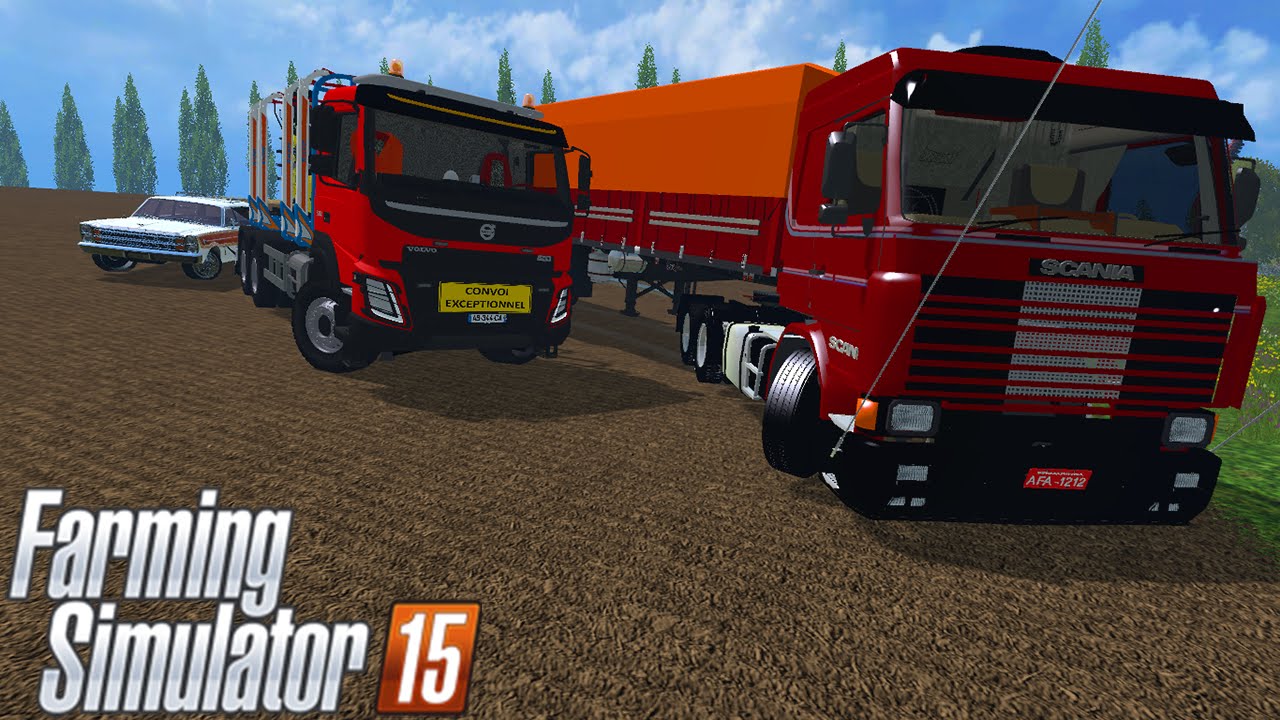 Scania 143M e Volvo FMX 500 - Farming Simulator 2015