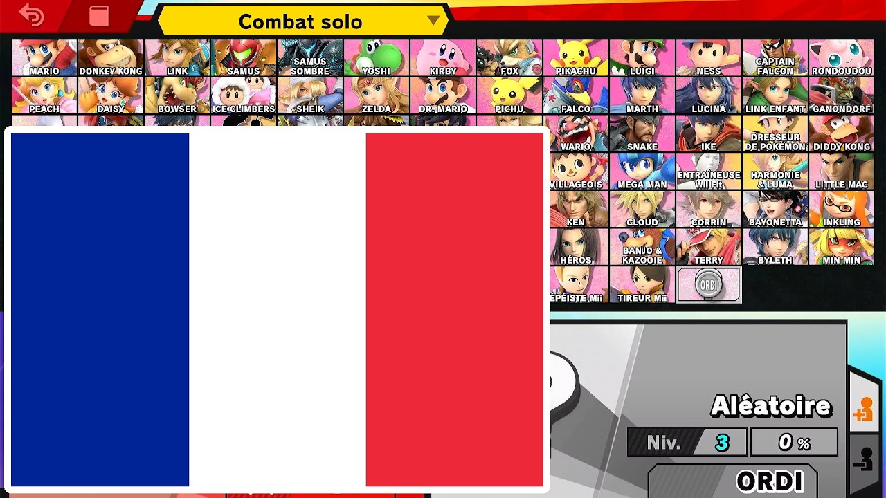 French Roster (Europe) in Super Smash Bros Ultimate