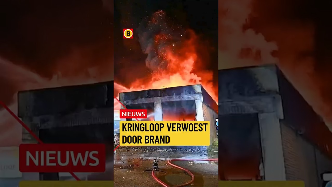 Grote brand legt kringloopwinkel in de as | #brand
