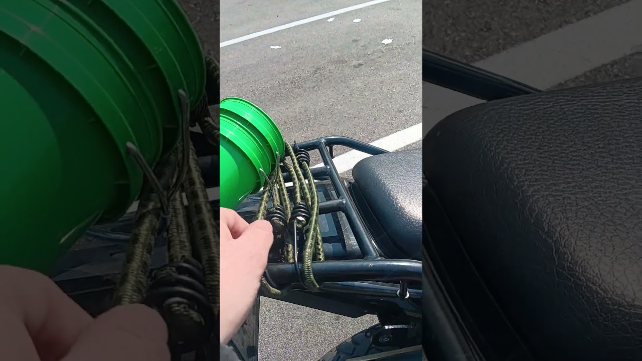 Menards bucket secured #menards #minibucket #honda #xr150