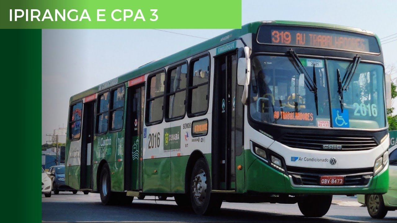 Movimentação de ônibus em Cuiabá-MT – Centro e Terminal do CPA 3 – Buses in Brazil