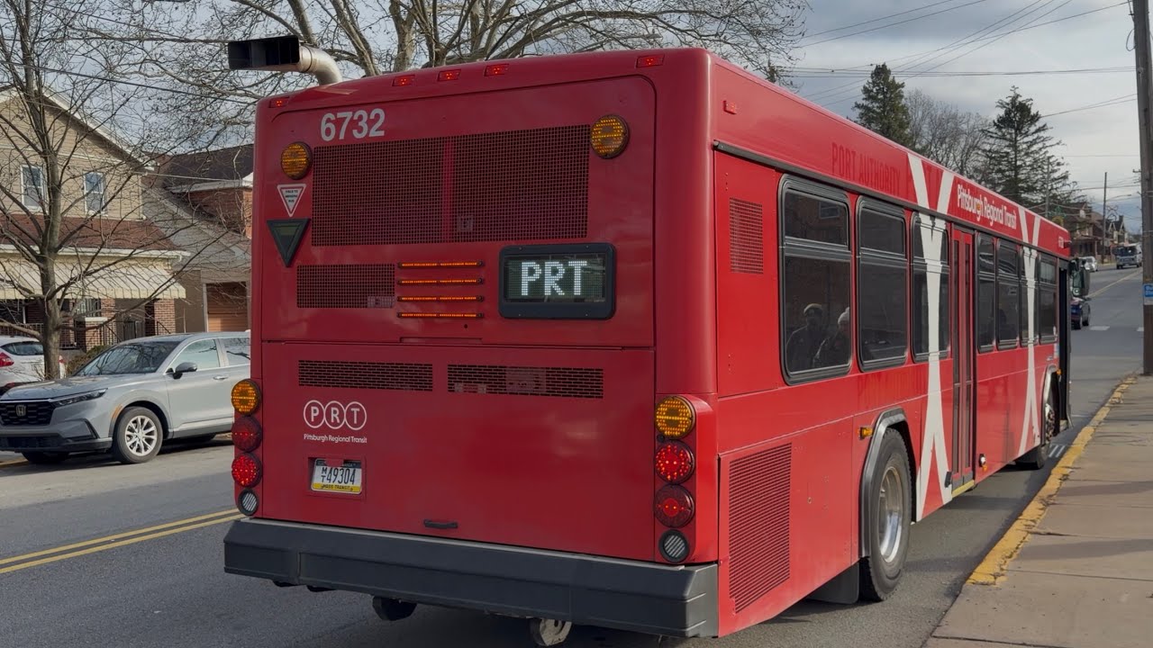 Riding in a Pittsburgh regional transit Christmas bus on route 51 brentwood loop