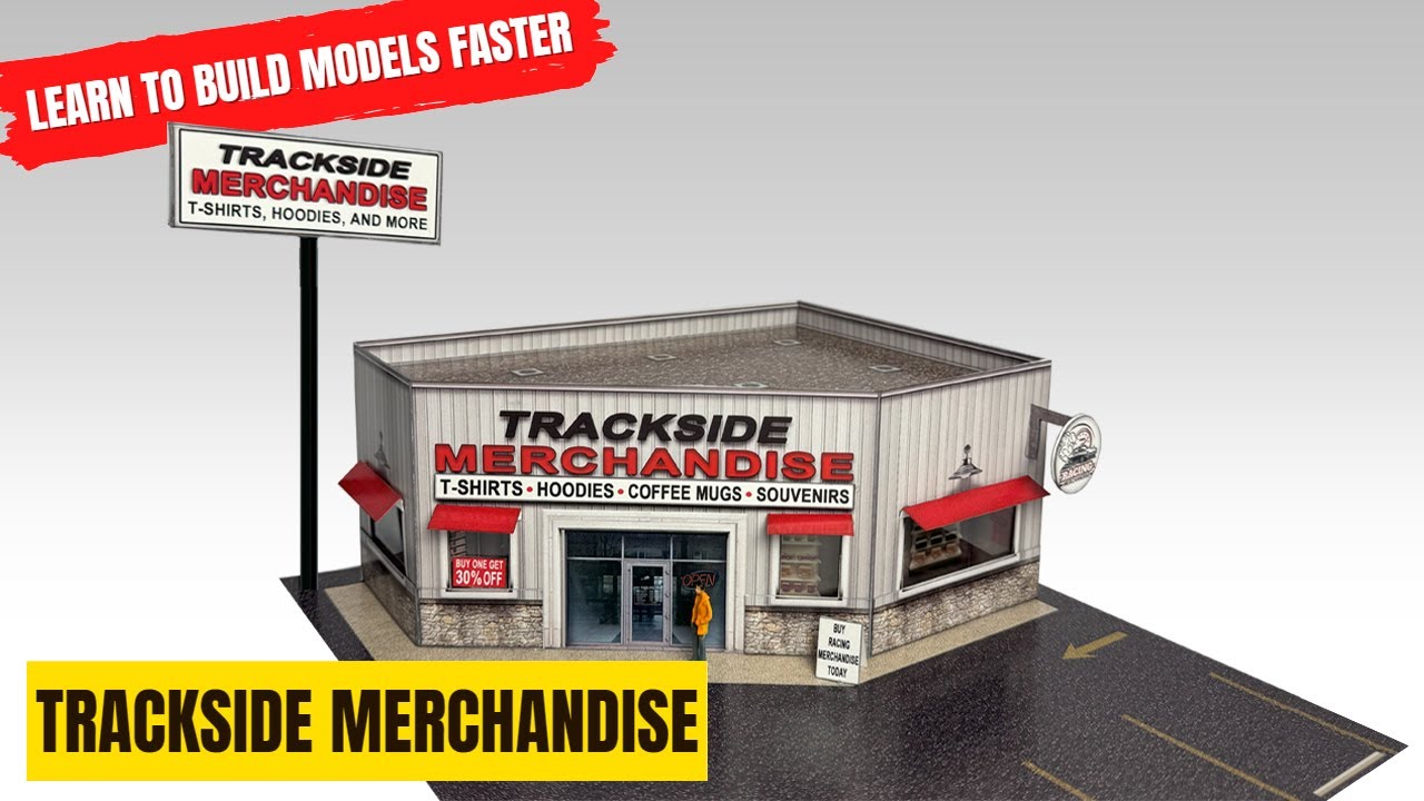 1/64 Scale Photo Real Trackside Merchandise Diorama Model Building Tutorial