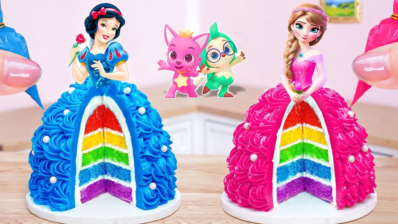 Perfect Rainbow Layer Princess Cake 🌈😍 Top Mini Disney Princess Cake Decorating Ideas 🌿 Yummy Cakes