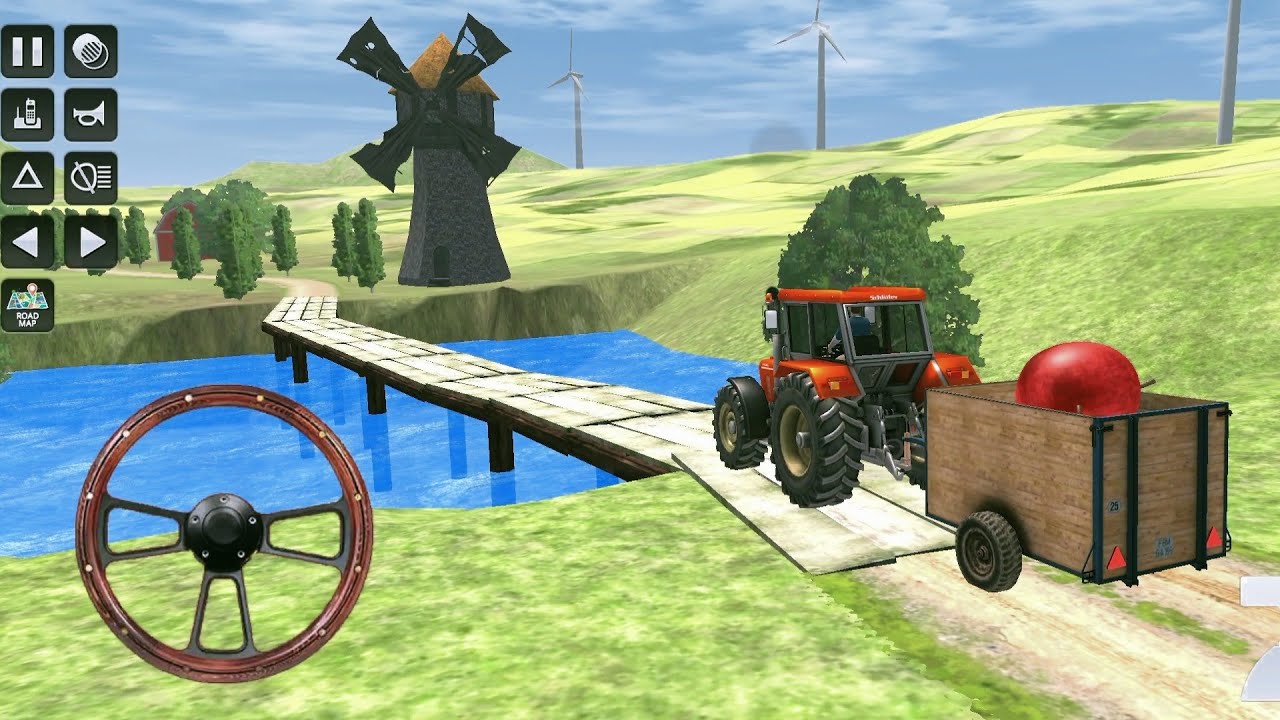 🍎🔥We carry a big apple!!!Real Tractor Trolley Simulator INC