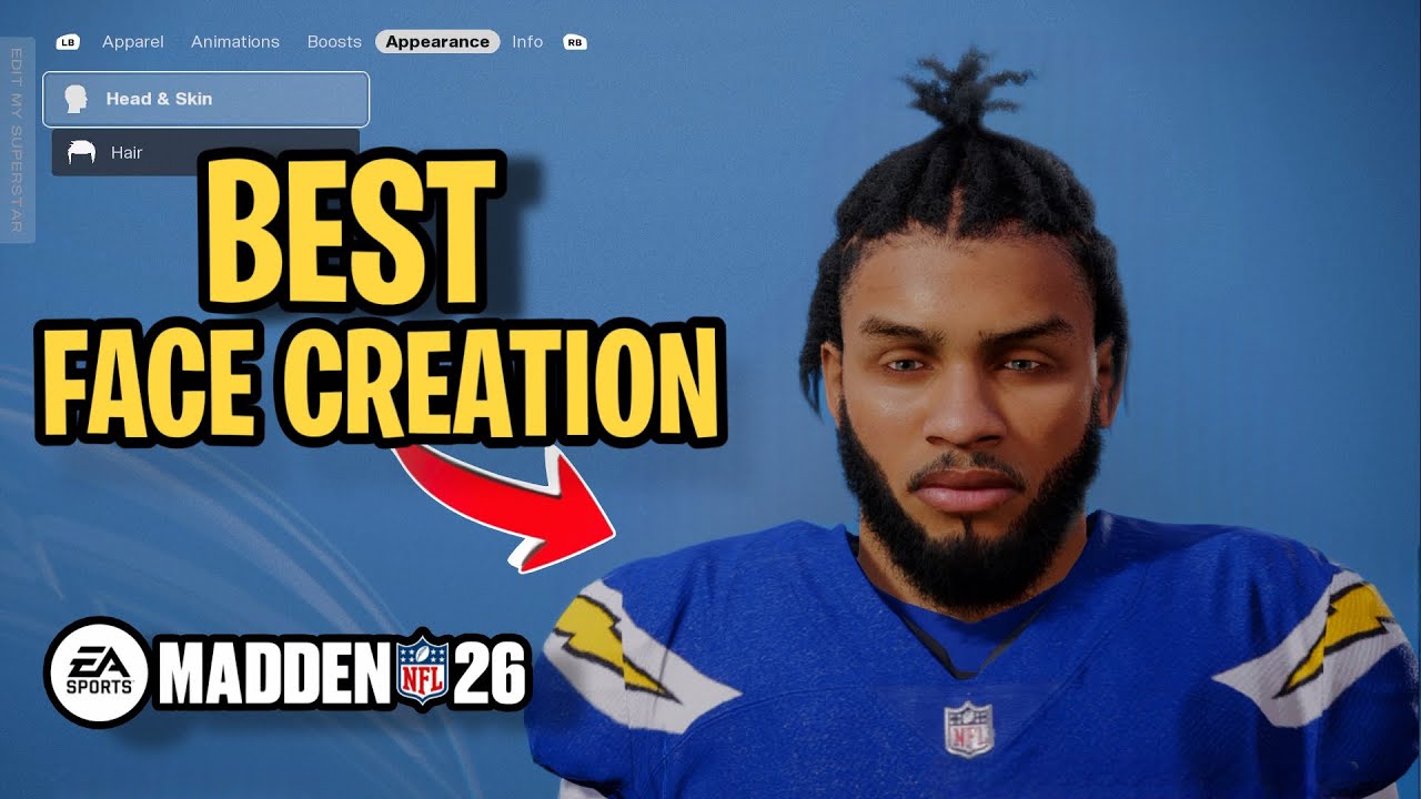 *NEW* BEST DRIPPY FACE CREATION TUTORIAL in Madden 26 SUPERSTAR!