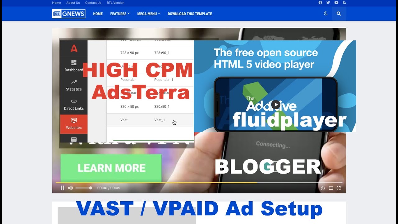 VASTADS SETUP - $100/DAY - HIGH CPM ADSTERRA