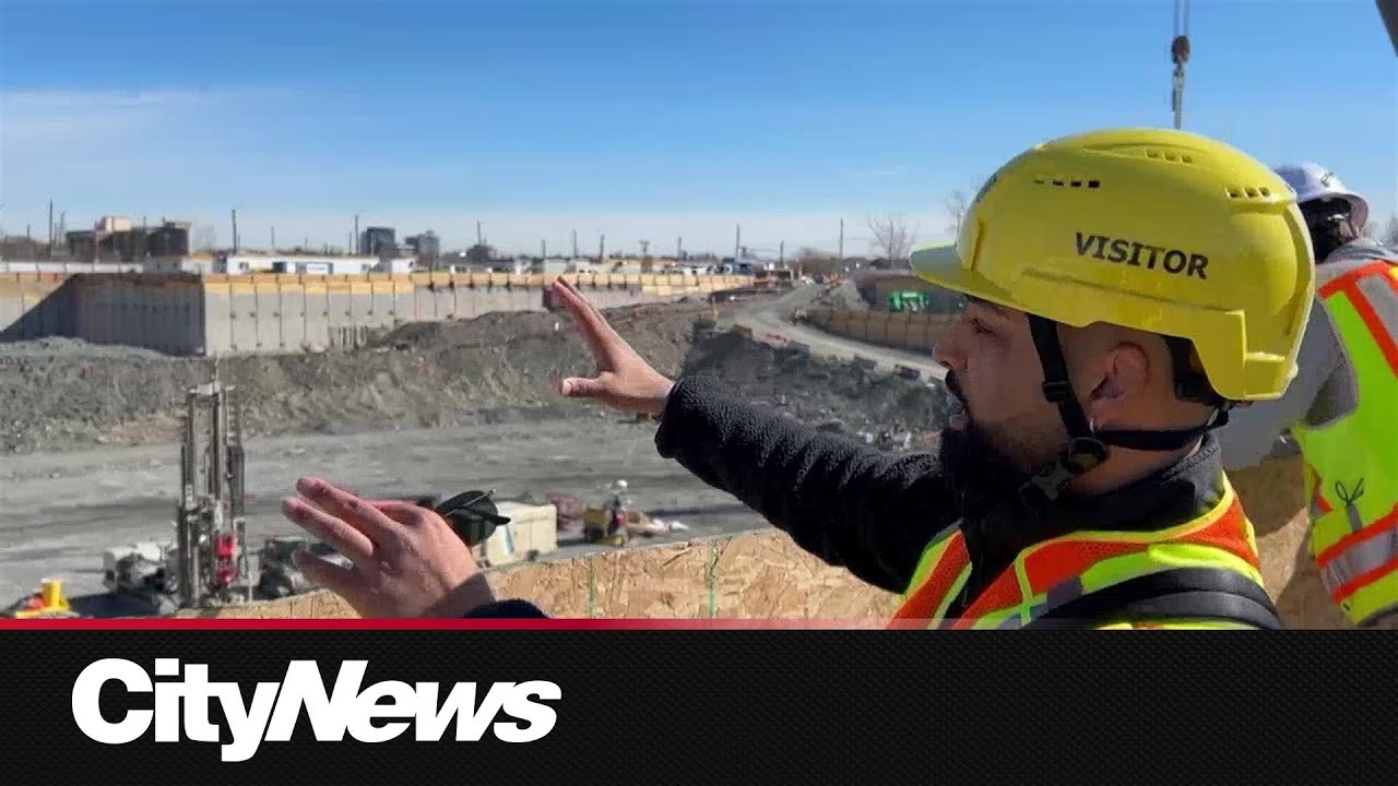 Behind the construction barrier at Calgary's new Scotia Place