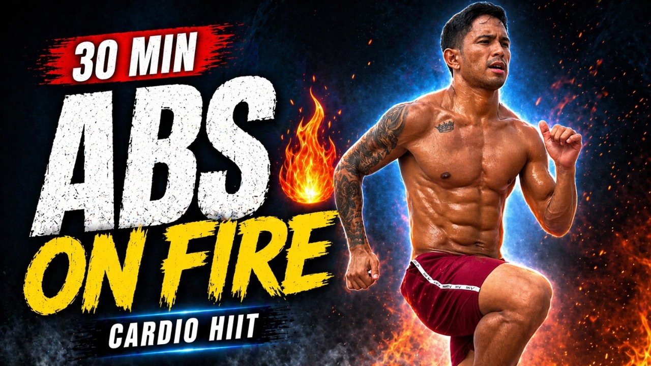 30 Min CARDIO & ABS WORKOUT - ALL STANDING HIIT - No Equipment, No Repeats, At Home