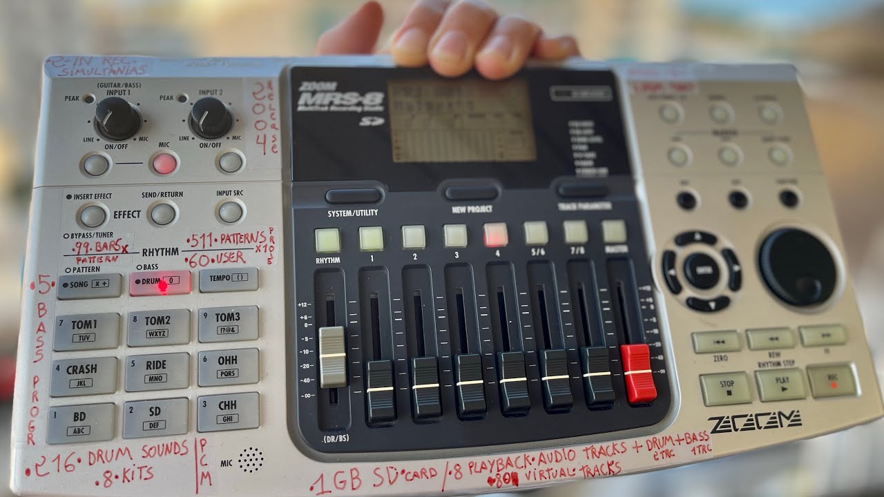 Zoom MSR-8   Multitrack Recorder Portastudio fast review in Spanish 2024