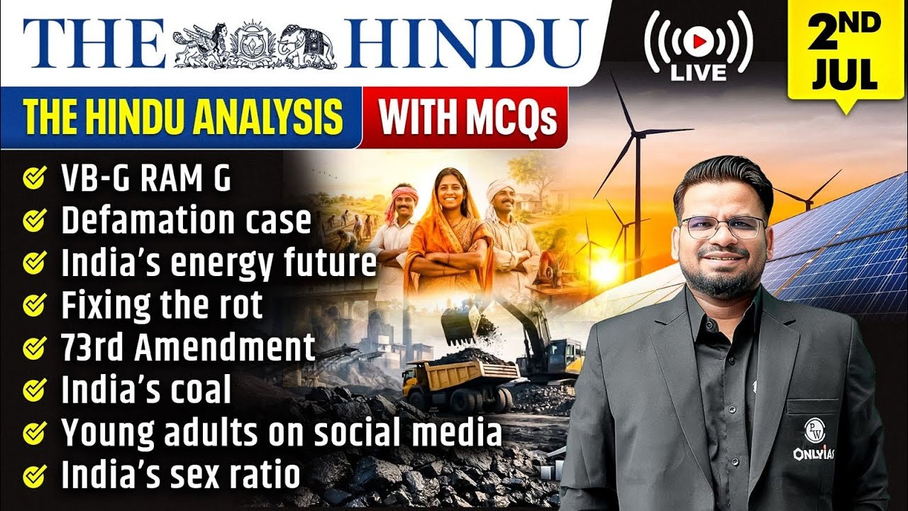 The Hindu Analysis | 2nd July 2026 | The Hindu Newspaper  - Practice Questions | Prashant Sir