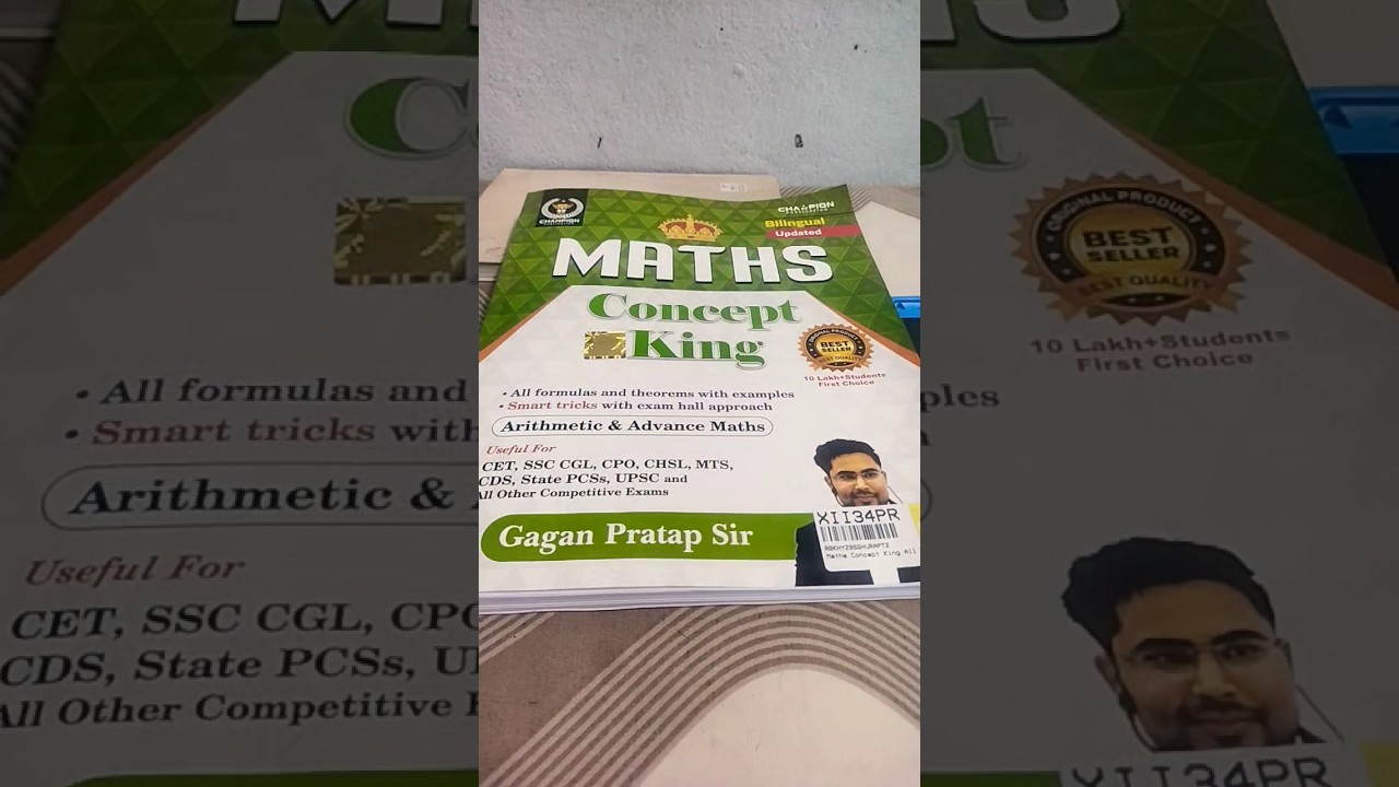 maths concept king book review 👍#gaganpratapmaths#ssccgl2024#motivation #consistency