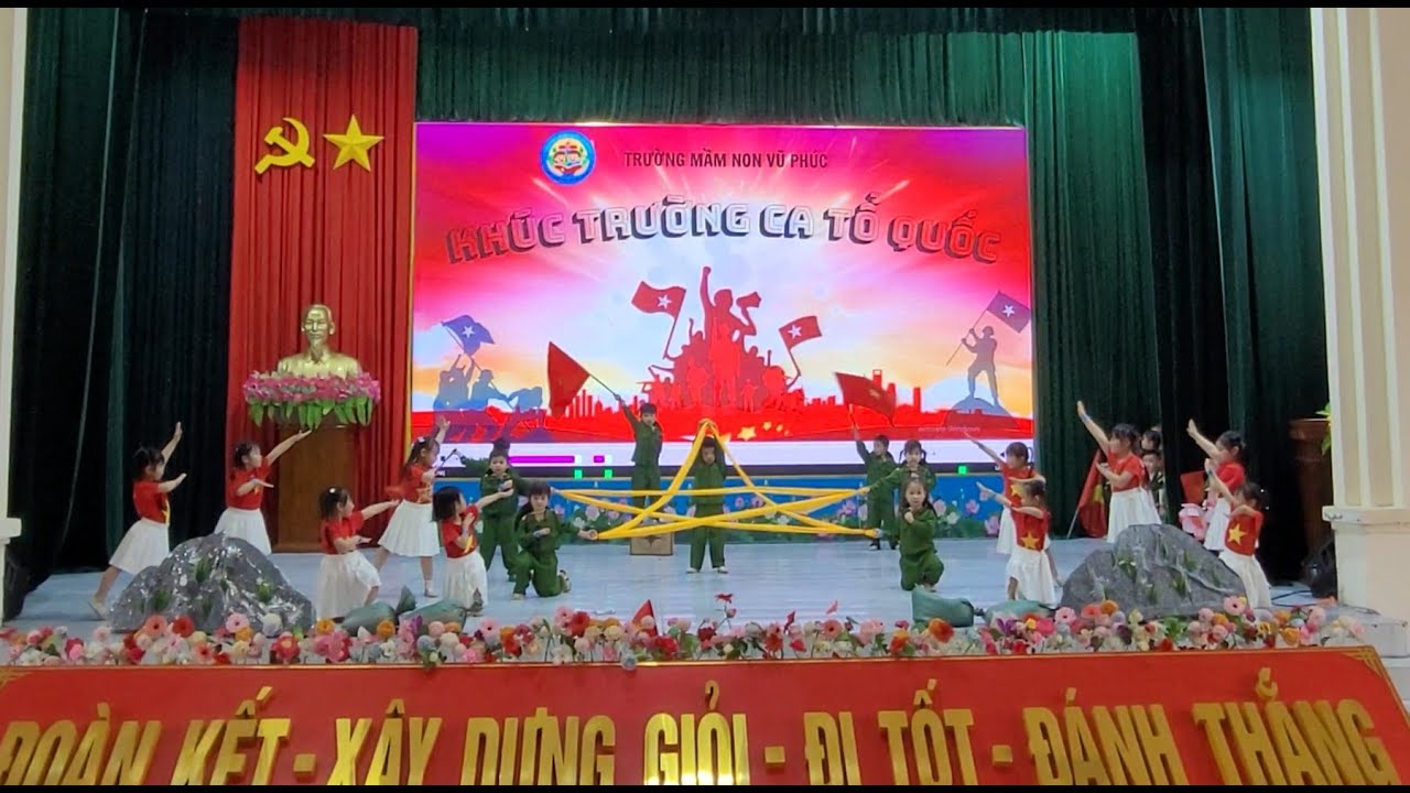 TRƯỜNG MẦM NON VŨ PHÚC TRẢI NGHIỆM BÉ TẬP LÀM CHIẾN SỸ