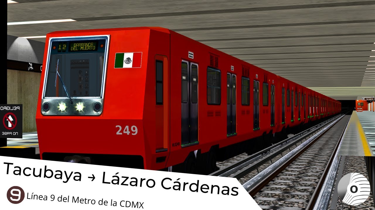 OpenBVE - TACUBAYA → LÁZARO CÁRDENAS (CDMX Metro Line 9/Línea 9 del Metro de la CDMX)
