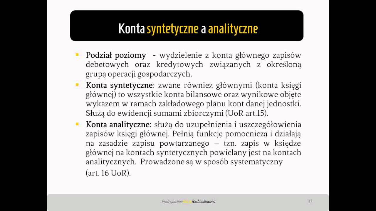 6. Podział kont