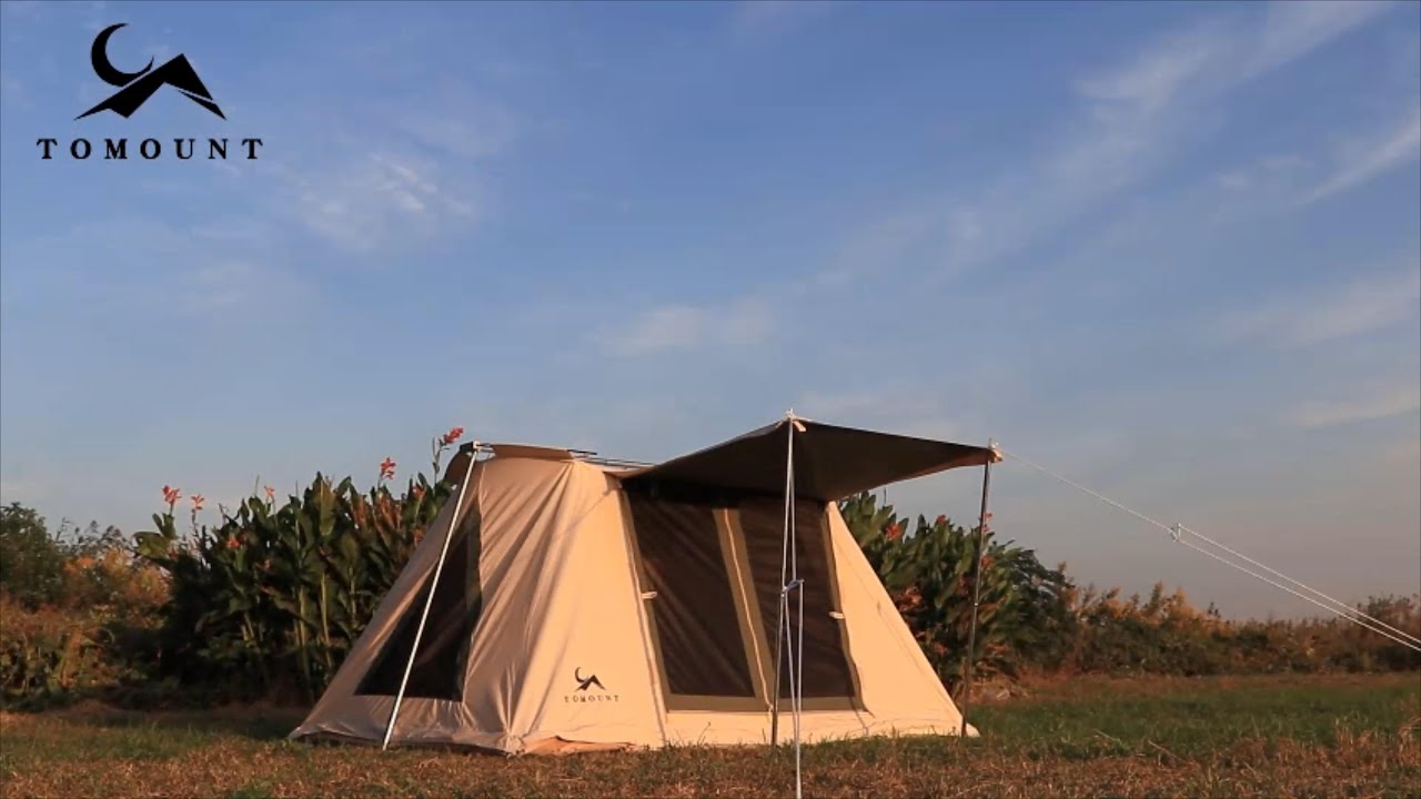 TOMOUNT T-Bone Baumwollzelt Mini Luxus Glamping Zelt Familie Outdoor-Aktivit&auml;t